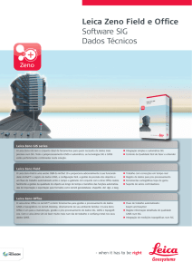 Leica Zeno Field e Office Software SIG Dados Técnicos