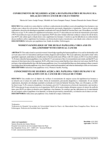 conhecimento de mulheres acerca do papilomavírus humano e sua