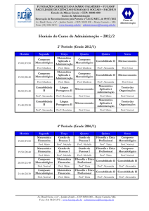 Horário do Curso de Administração