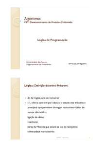 Lógica de Programação - Universidade dos Açores
