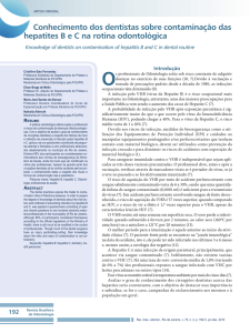 Conhecimento dos dentistas sobre contaminação das