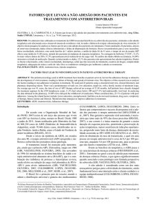 FATORES QUE LEVAM A NÃO ADESÃO DOS PACIENTES EM