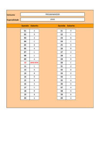Gabarito definitivo - Programador JAVA - UERJ