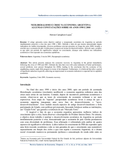 NEOLIBERALISMO E CRISE NA ECONOMIA ARGENTINA