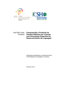 Produção e compreensão de frases relativas por crianças