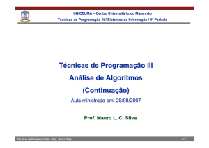 Complexidade de Algoritmos