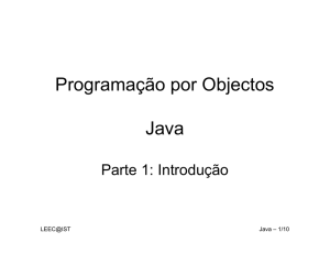 Programação por Objectos Java