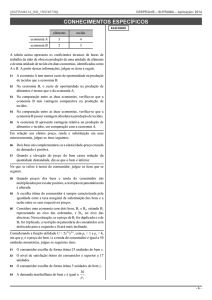 Caderno de questões - CARGO 08: ECONOMISTA