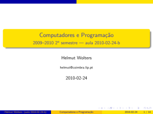 Computadores e Programaç˜ao