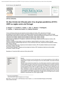 Os dias iniciais da infecção pelo vírus da gripe pandémica