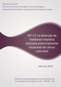 PET-CT na detecção de metástase hepática exclusiva