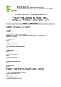 FIC Configuração de Redes de Computadores Linux