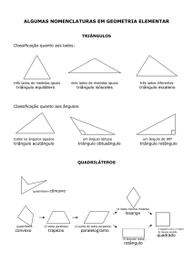 nomenclaturas em geometria plana