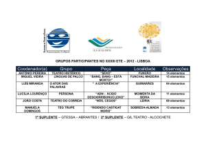 Grupo Peça Localidade Observações