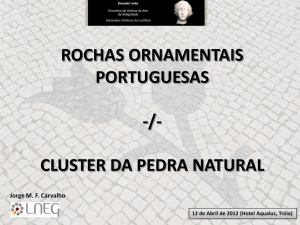 Rochas ornamentais portuguesas e o cluster da pedra natural