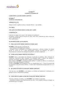 (cloridrato de bambuterol) I) IDENTIFICAÇÃO DO MEDICAMENTO