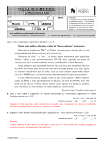 Folha de quest&otilde;es
