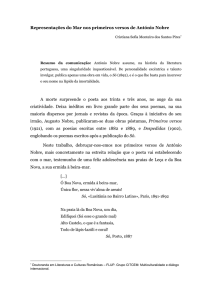 Representações do Mar nos primeiros versos de António Nobre A