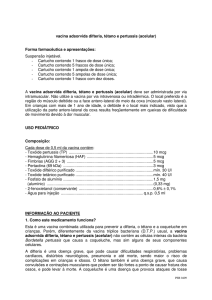 vacina adsorvida difteria, tétano e pertussis (acelular)