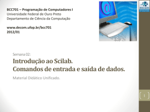 Introdução Scilab - DECOM-UFOP
