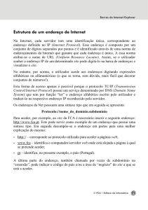 Estrutura de um endere&ccedil;o de Internet