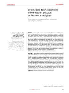 Determinação dos microrganismos encontrados nos bráquetes de