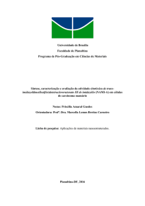 Síntese, caracterização e avaliação da atividade citotóxica de