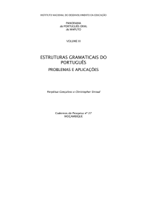 ESTRUTURAS GRAMATICAIS DO PORTUGUÊS