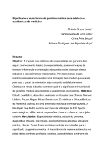 Significado e importância da genética médica para médicos e