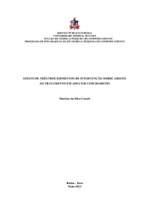 Efeito de Três Procedimentos de Intervenção - PPGTPC