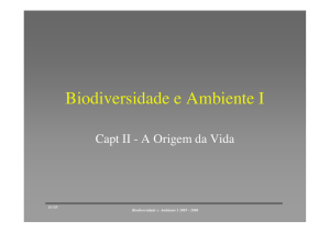 Biodiversidade e Ambiente I