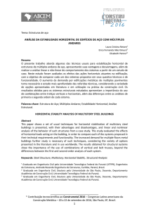 1 análise da estabilidade horizontal de edifícios de aço