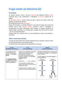 O que existe no Universo (2) As Estrelas