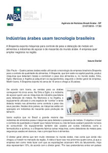 Indústrias árabes usam tecnologia brasileira