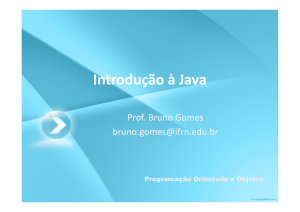 Introdução à Java - Professor Baesse