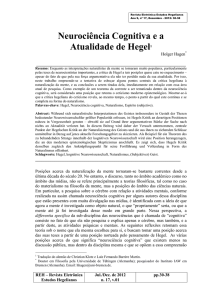 Neurociência Cognitiva e a Atualidade de Hegel