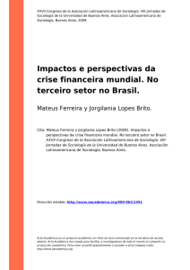 Impactos e perspectivas da crise financeira mundial. No terceiro