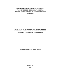 AVALIAÇÃO DA ENTOMOFAUNA EM FRUTOS DE ESPÉCIES