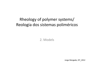 Rheology of polymer systems/ Reologia dos sistemas poliméricos