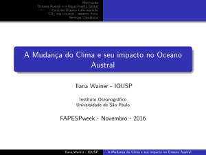 A Mudança do Clima e seu impacto no Oceano Austral