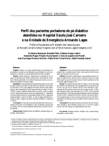 Perfil dos pacientes portadores de pé diabético atendidos no