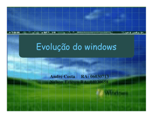 Evolução do windows