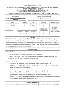 ministério da educação e do desporto - (EIC) ? CEFET-RJ