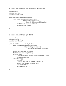 Exercicios SERVLET