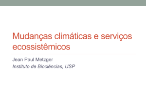 Mudanças climáticas e serviços ecossistêmicos