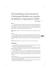 Os Entendimentos Internacionais e a Participação Brasileira nos