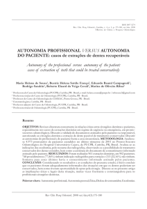 AUTONOMIA PROFISSIONAL VERSUS AUTONOMIA DO