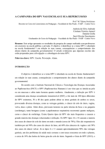 A CAMPANHA DO HPV NAS ESCOLAS E SUA REPERCUSSÃO