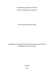 comparação de diferentes métodos de seleção em testes de