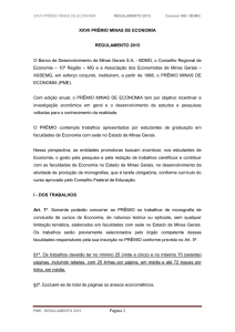 Regulamento 2015 -XXVII Prêmio Minas de Economia